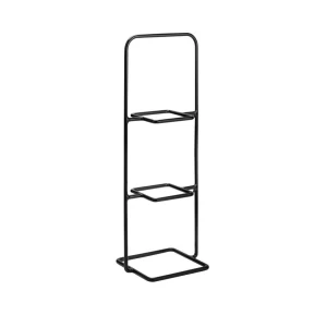 PERFECTO czarny metalowy stojak bufetowy  3-piętrowy, 23 x 19 x h59,5 cm