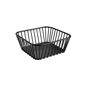 URBAN czarny metalowy kosz na pieczywo i owoce GN 1/6, 17,6 cm x16,2 cm x h7cm