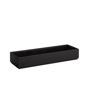 VALO skrzynka drewniana dębowa czarna GN 2/4, 53 x 16,2 x 8,5 cm 