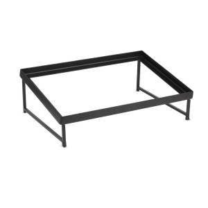 Stojak czarny metalowy bufetowy jednopoziomowy skośny 45 x 30 x 14,5 cm