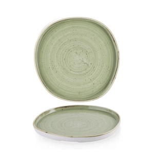 STONECAST SAGE GREEN zielony talerz Organic z wysokim rantem  210 x 20 mm/6 szt.