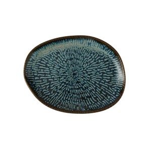 CASCADE Sapphire Blue talerz naturalny owalny 260 x 200 mm/6 szt.