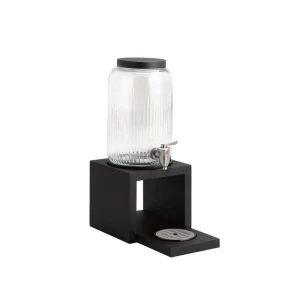 VALO słój do napojów 3,8 l z kranikiem, czarna podstawa, 18 x 18 x h41 cm      