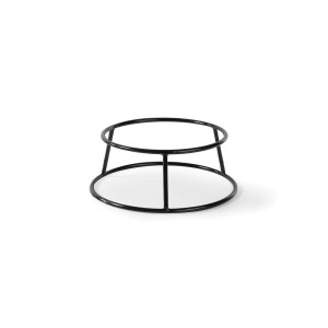 Stojak bufetowy metalowy, okrągły, czarny 25/21 x 10 cm