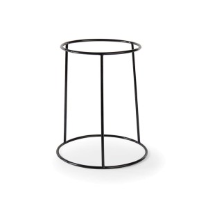 Stojak bufetowy metalowy, okrągły, czarny 25/21 x 30 cm