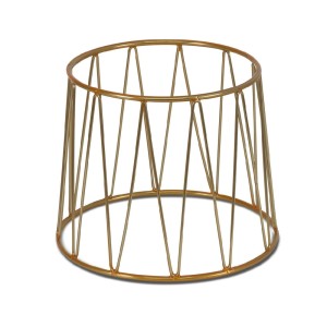 Stojak bufetowy metalowy, okrągły, złoty 25/21 x 20 cm
