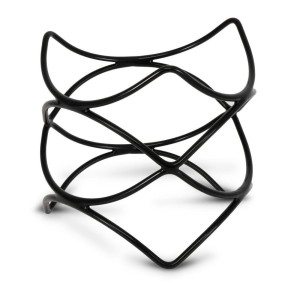 Stojak bufetowy metalowy, czarny 21,5 x 19 cm