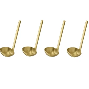 BULQ łyżka bufetowa VINTAGE LOOK GOLD, 20 ml 4,5 x 4,5 cm, długość 12,5 cm  /zestaw 4 szt.