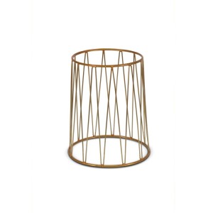 Stojak bufetowy metalowy, złoty 25/21 x h30 cm