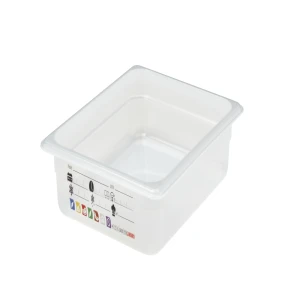 CAMBRO Safe Trak pojemnik z etykietą, z polipropylenu GN 1/2, głębokość 65 mm, 3 l półprzezroczysty