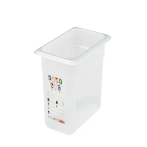 CAMBRO Safe Trak pojemnik z etykietą, z polipropylenu GN 1/4, głębokość 150 mm, 3,7 l półprzezroczysty