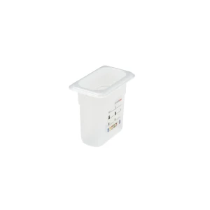 CAMBRO Safe Trak pojemnik z etykietą, z polipropylenu GN 1/9, głębokość 100 mm, 850 ml półprzezroczysty