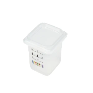 CAMBRO Safe Trak pojemnik z etykietą, z polipropylenu GN 1/6, głębokość 65 mm, 1 l półprzezroczysty