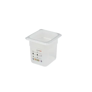 CAMBRO Safe Trak pojemnik z etykietą, z polipropylenu GN 1/6, głębokość 100 mm, 1,5 l półprzezroczysty