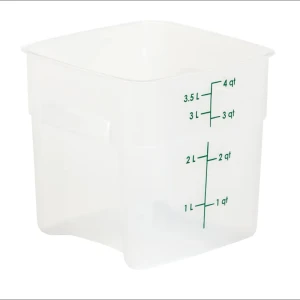 CAMBRO Pojemnik magazynowy z polipropylenu 19,1 x 19,1 x 18,3 cm, 3,8 l, przezroczysty