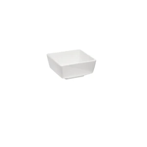 FLOAT miska z melaminy 12,5 x 12,5 x 6 cm 0,5 l biała kwadratowa