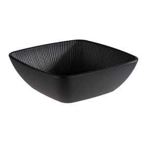 NERO czarna miska melaminowa 0,6 l, 16,5 x 16,5 cm, h5,5 cm, kwadratowa głęboka