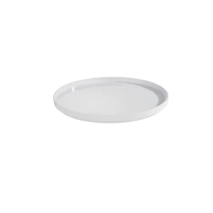ASIA+ okrągła biała taca z melaminy, śr. 48.5 cm, h3 cm