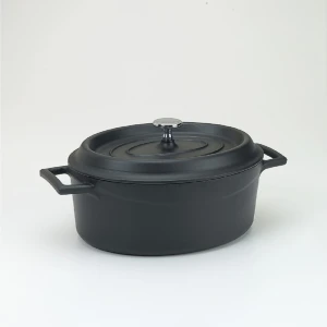 SLOWCOOK naczynie owalne z/p czarne matowe 25x20cm