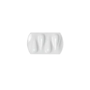 AURA porcelanowy talerz na 4 łyżki 23x14cm