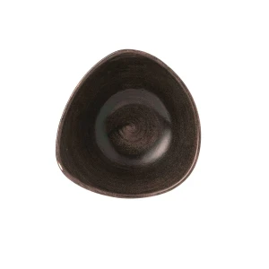 STONECAST PATINA talerz głęboki trójkątny 185 mm, 370 ml, czarny/12 szt.
