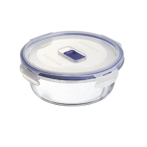 PURE BOX okrągły pojemnik ze szkła hartowanego 17 cm, 920 ml, z pokrywą