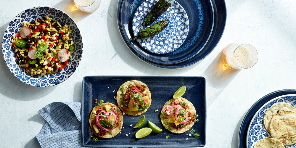 ZASTAWA STEELITE ALVA NIEBIESKA